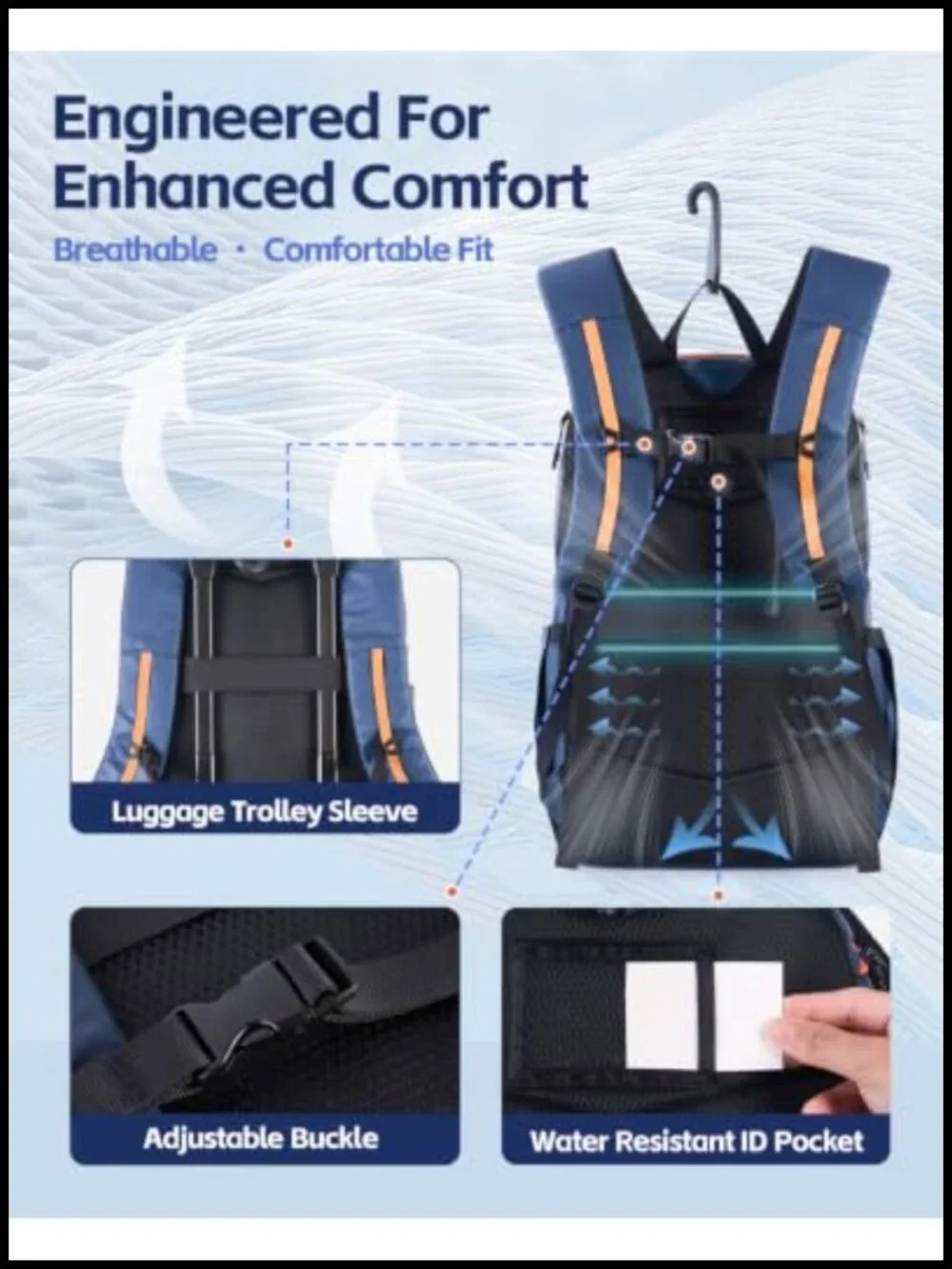 Pickleball Backpack with Detachable Paddle Sleeve, Large Capacity Sports Bag